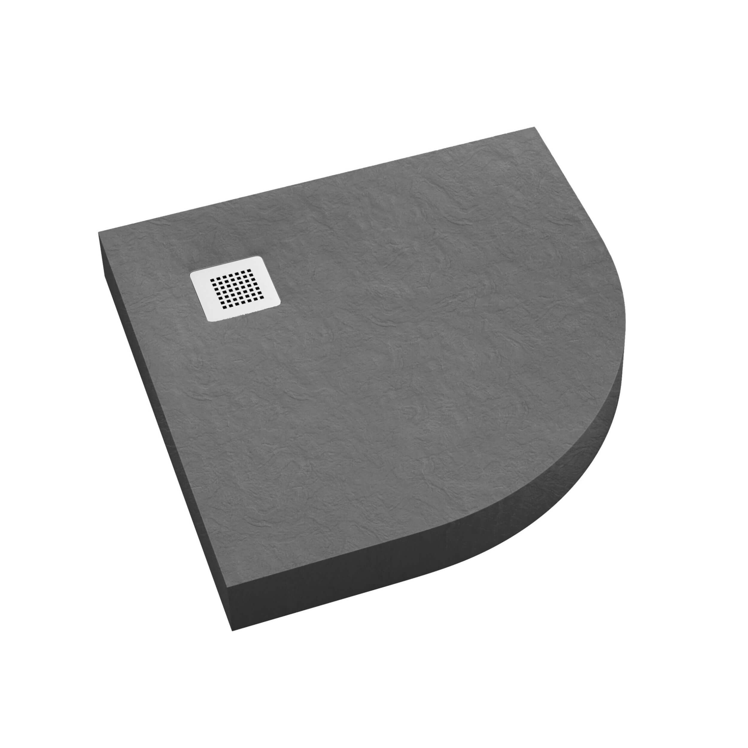 Schedpol New Horizons Grey Stone cădiță de duș semirotundă 90x90 cm gri 3.3304/S/ST-M2