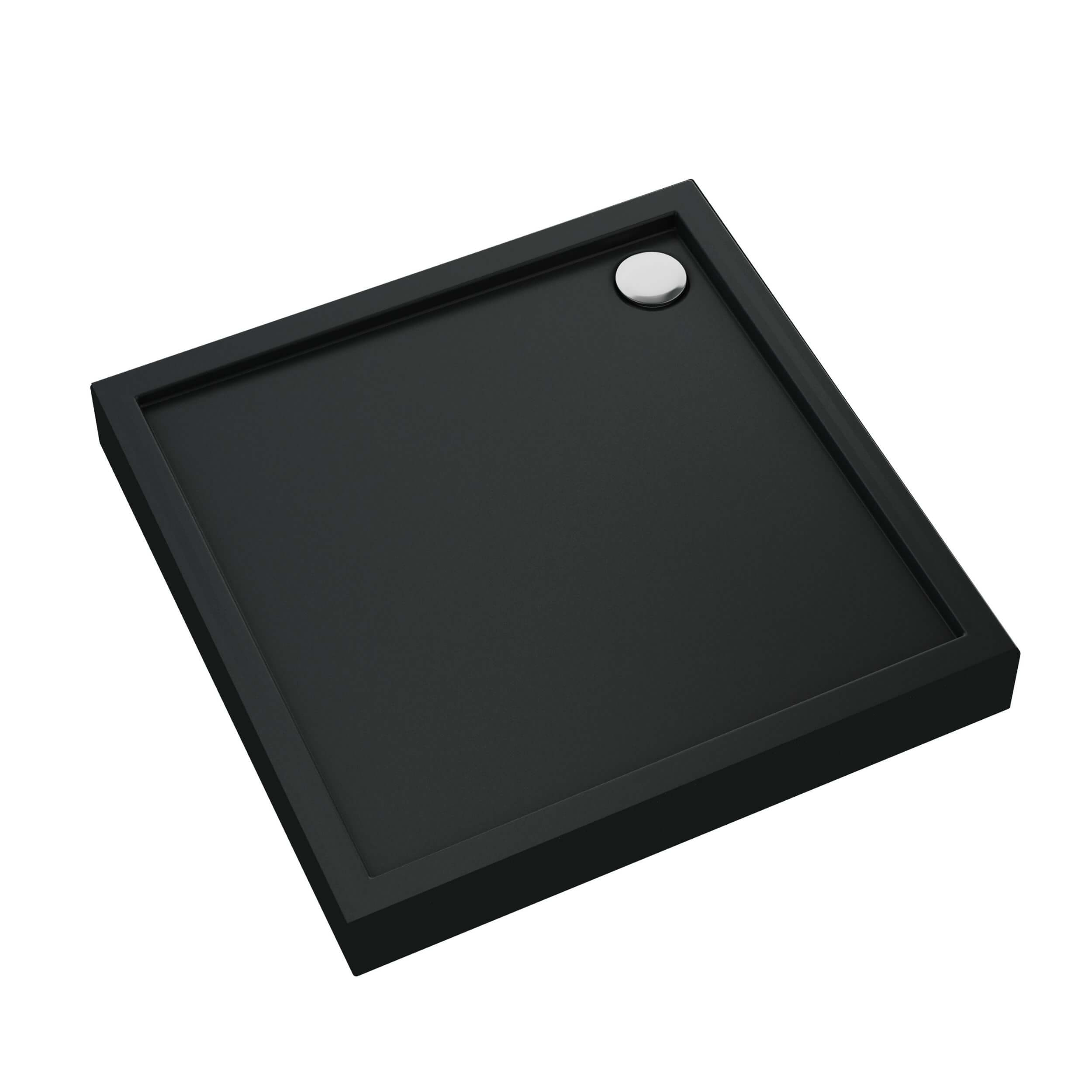 Schedpol Competia New Black Mat cădiță de duș pătrată 90x90 cm negru 3.4631/C/MG