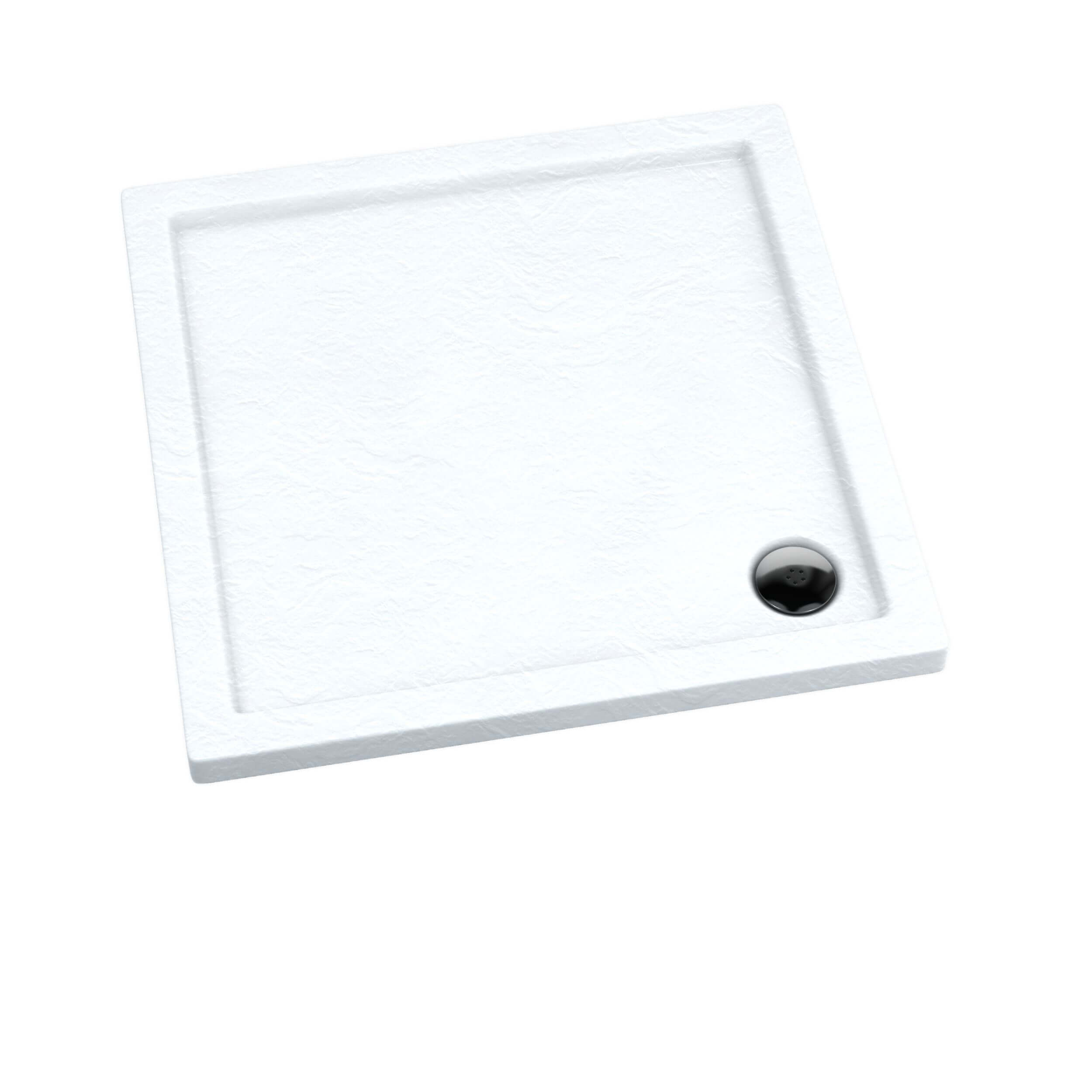 Schedpol Caspar White Stone cădiță de duș pătrată 80x80 cm alb 3.260/B/ST