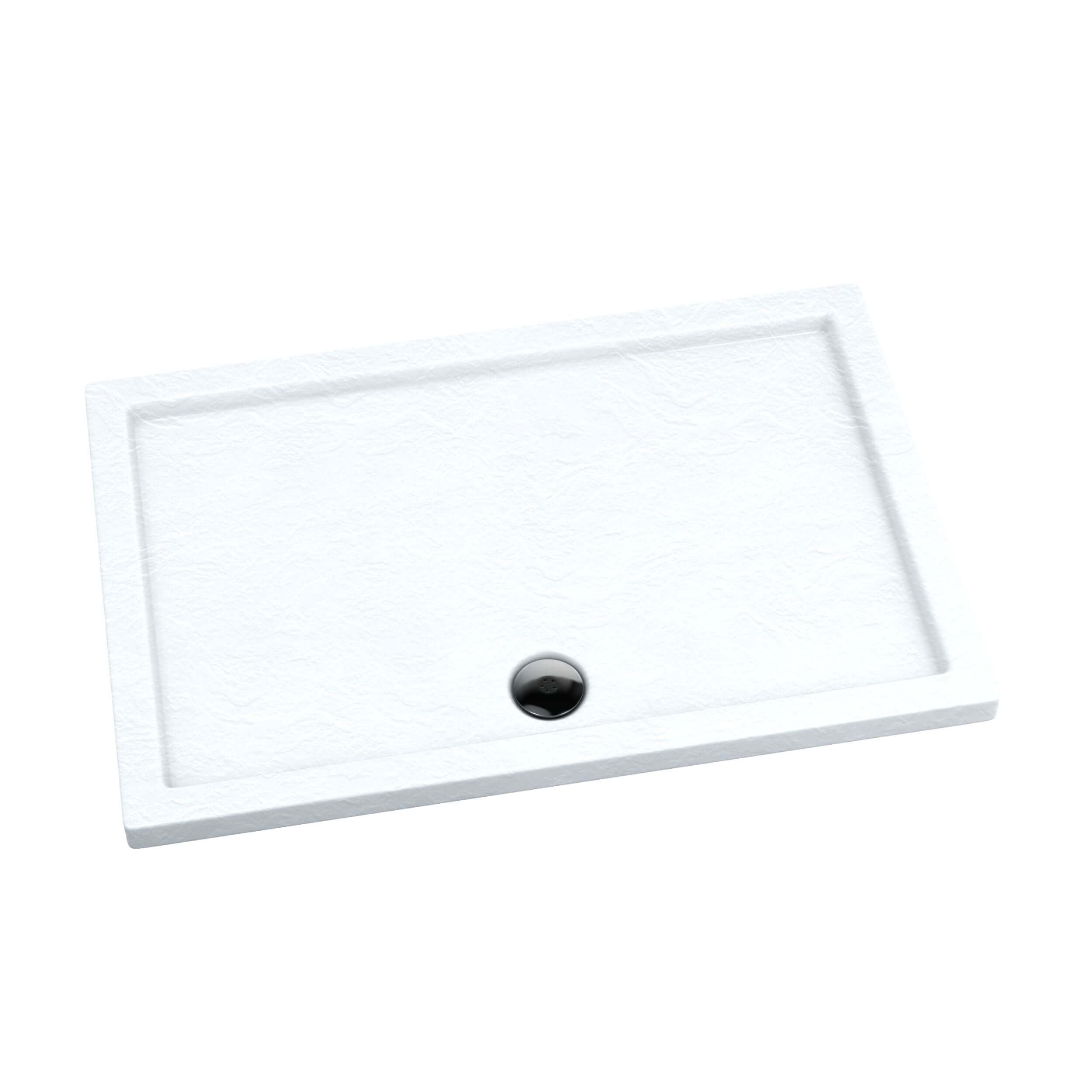 Schedpol Caspar White Stone cădiță de duș dreptunghiulară 90x80 cm alb 3.243/B/ST