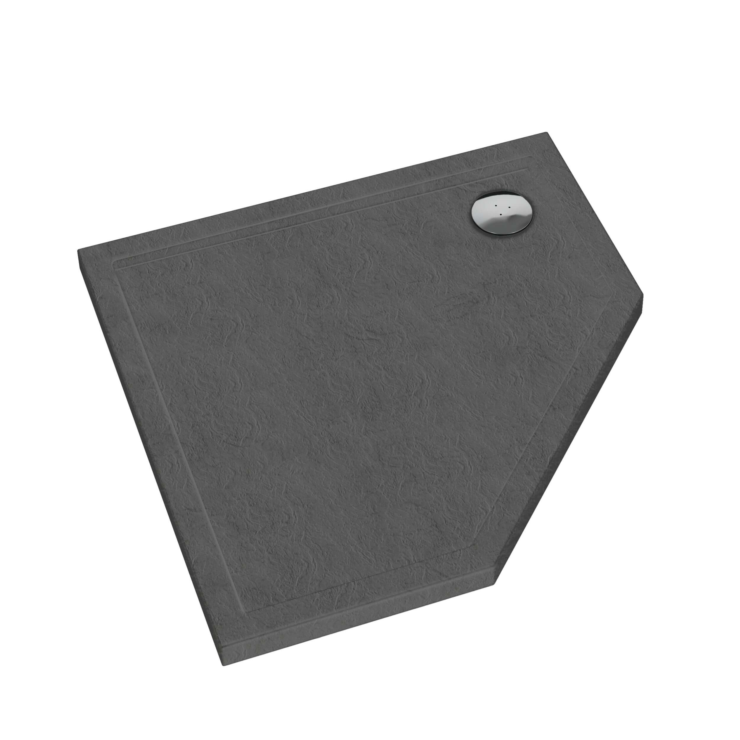 Schedpol Caspar New Grey Stone cădiță de duș pentagonală 80x80 cm gri 3.2397/S/ST