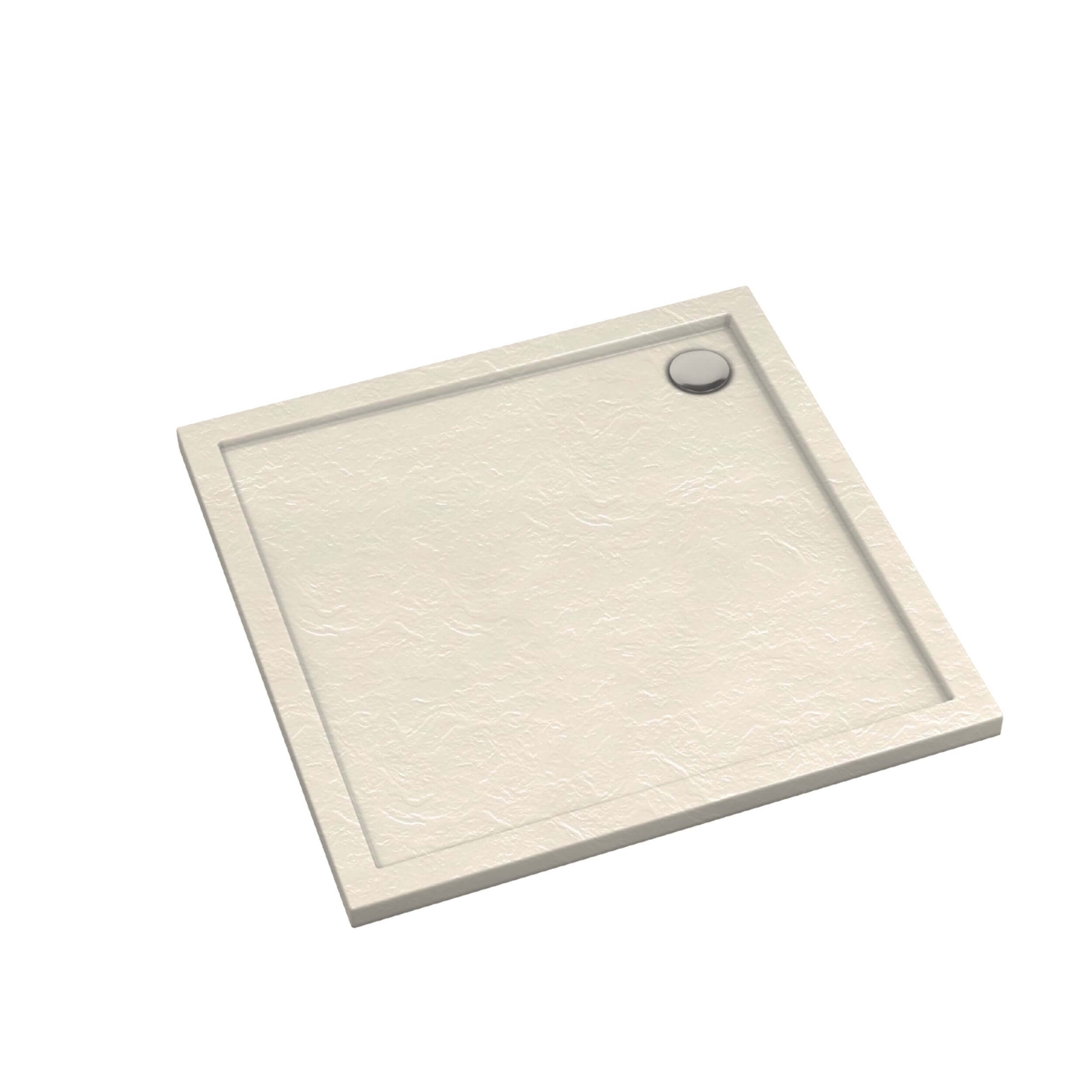 Schedpol Caspar New Cashmere Stone cădiță de duș pătrată 90x90 cm bej 3.2331/PK/ST