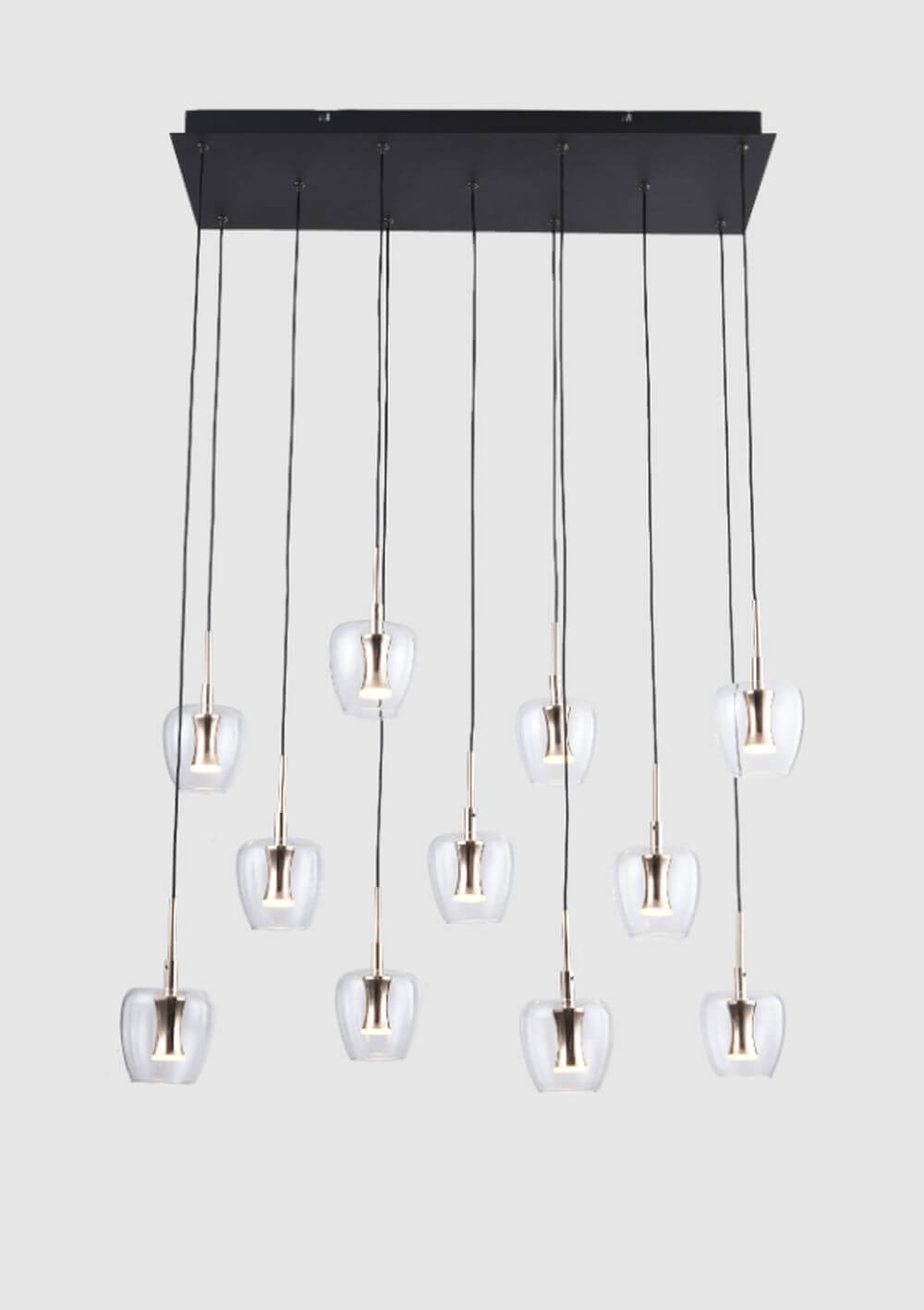 Zuma Line Nelson lampă suspendată x33 W negru-auriu MD2291-11B-3BGT