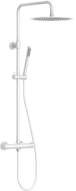 KFA Armatura Moza White set de duș perete cu termostat cu duș de ploaie alb 5736-920-44