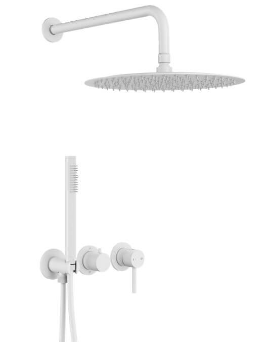 KFA Armatura Moza White set de duș ascuns cu duș de ploaie alb 5039-511-44