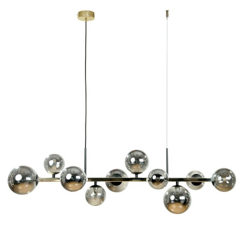 Zuma Line Serenity lampă suspendată x8 W negru-auriu 1213
