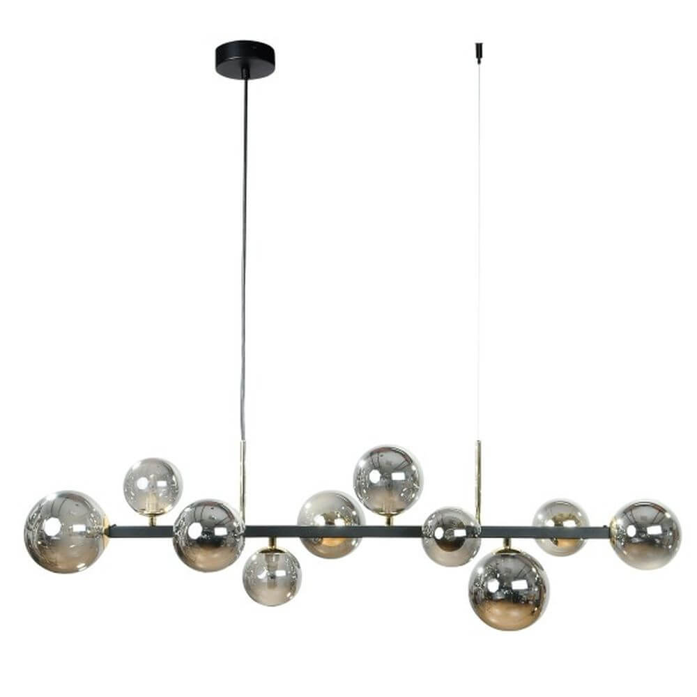 Zuma Line Serenity lampă suspendată x8 W negru-auriu 1214