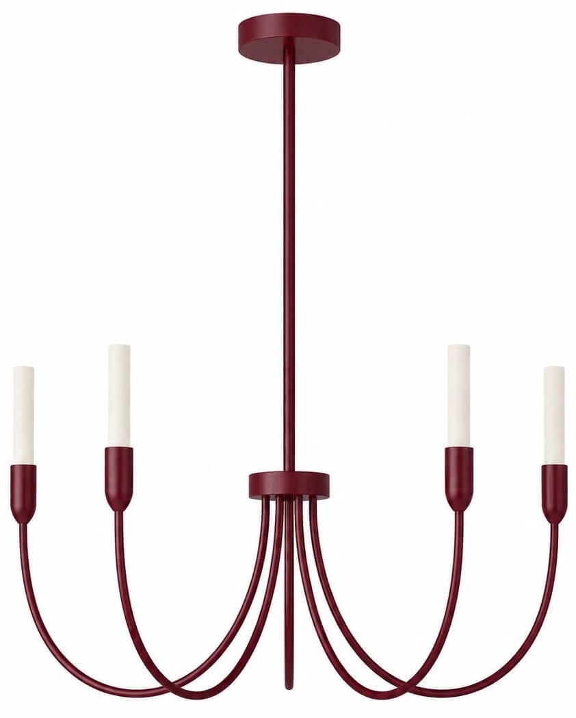 Argon Augustine lampă suspendată 5x6 W alb-burgundia 2203
