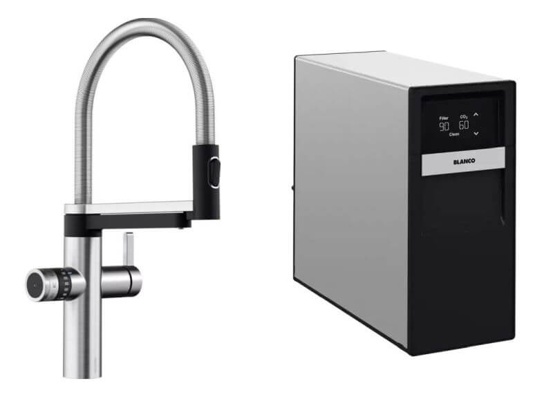 Set unitate de bază Blanco Drink Soda 527633, baterie pentru filtru apă Blanco Evol-S Pro 526254