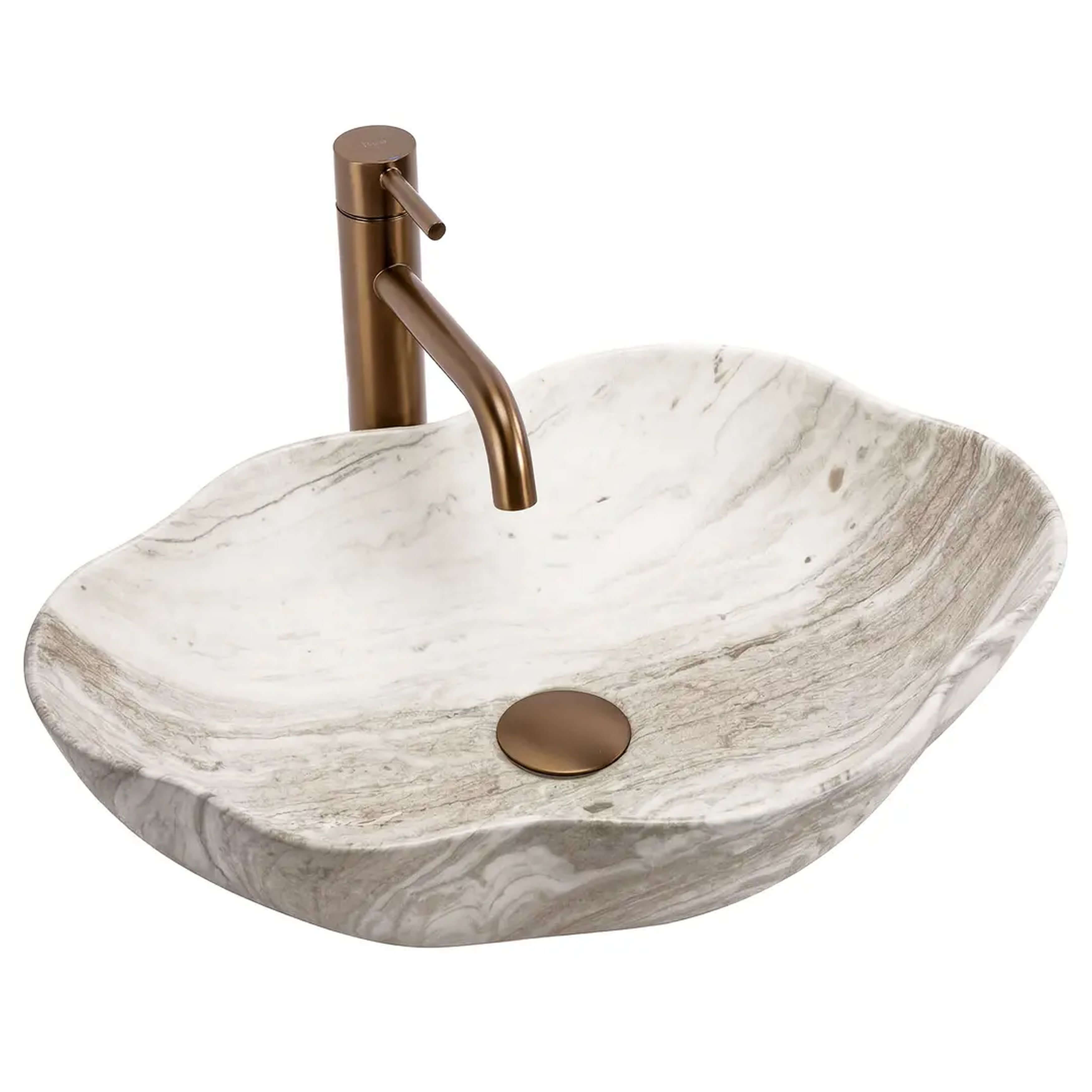 Rea Pearl lavoar 50.5x38 cm de blat maro/bej mat REA-U0618