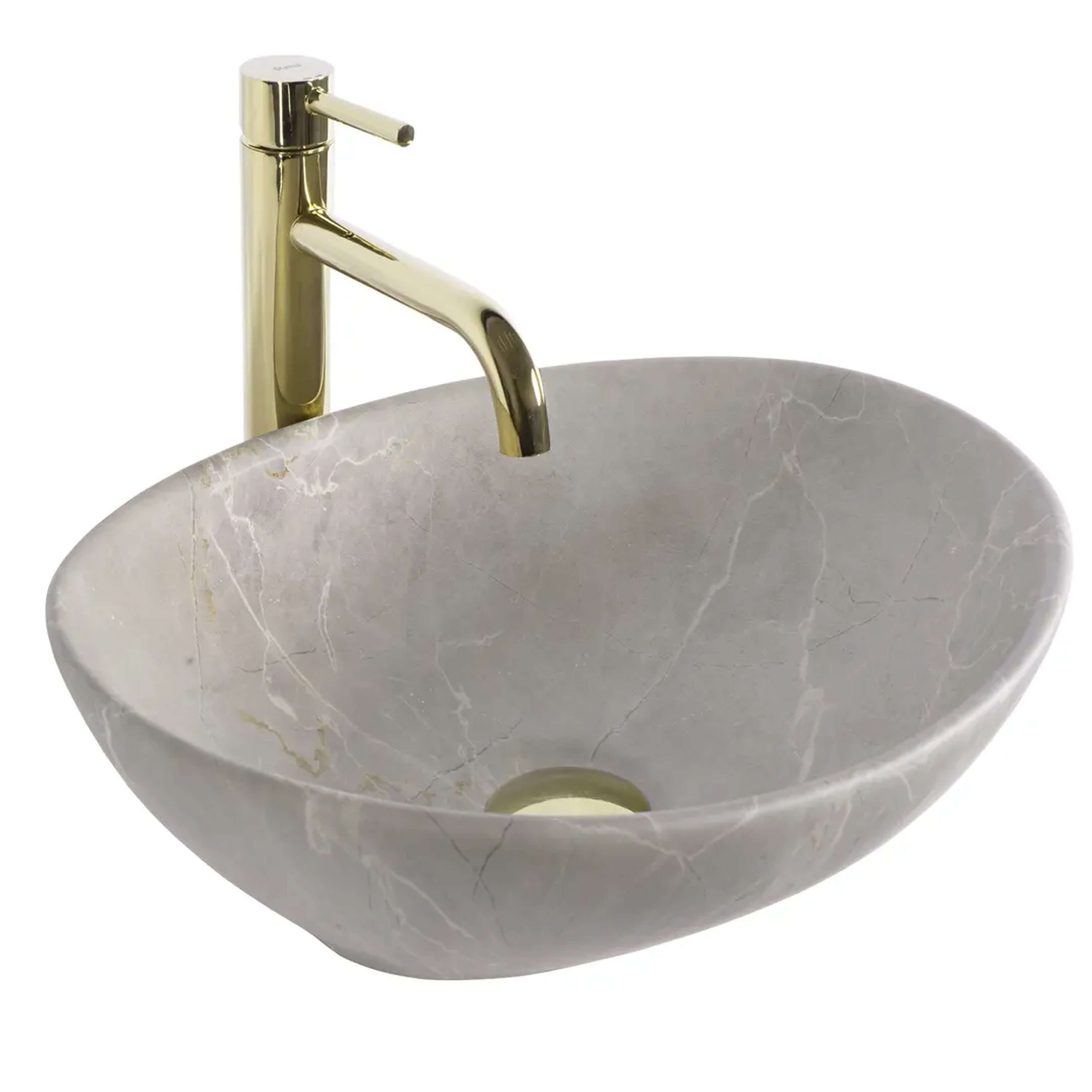 Rea Sofia lavoar 41x34.5 cm ovale de blat gri/piatră-maro/bej mat REA-U6360