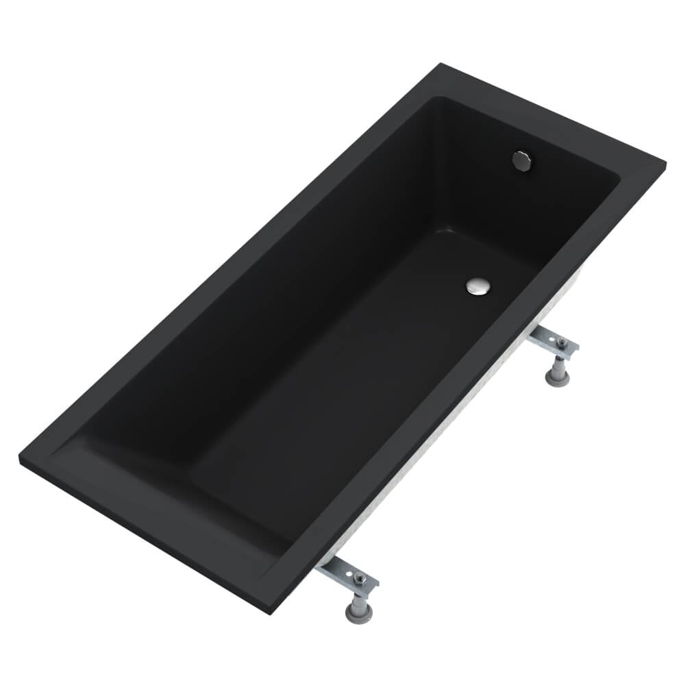 Schedline Milos Black Mat cada dreptunghiulară 150x70 cm negru 3WSP.M1P-15070/C/MG