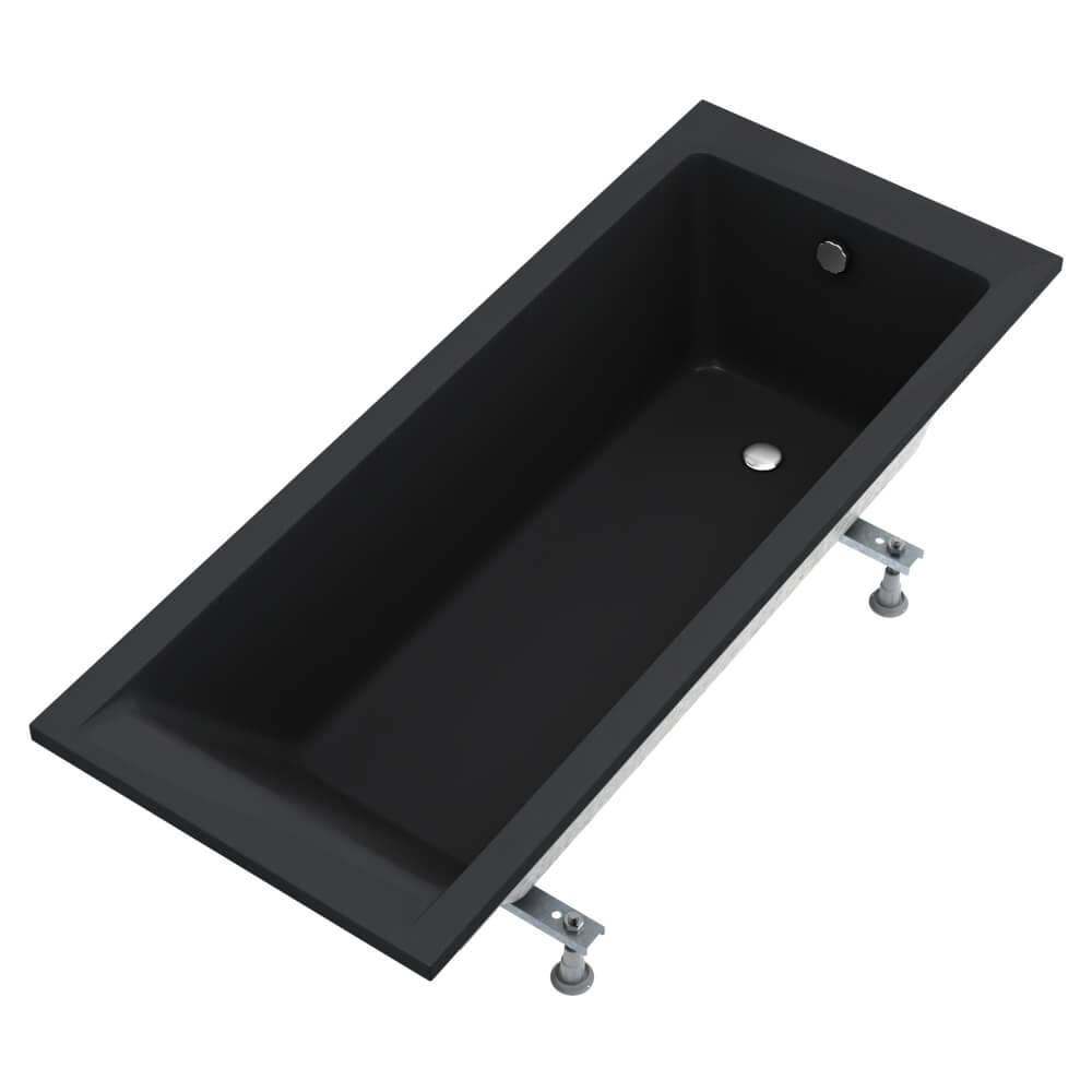 Schedline Milos Black Mat cada dreptunghiulară 150x75 cm negru 3WSP.M1P-15075/C/MG