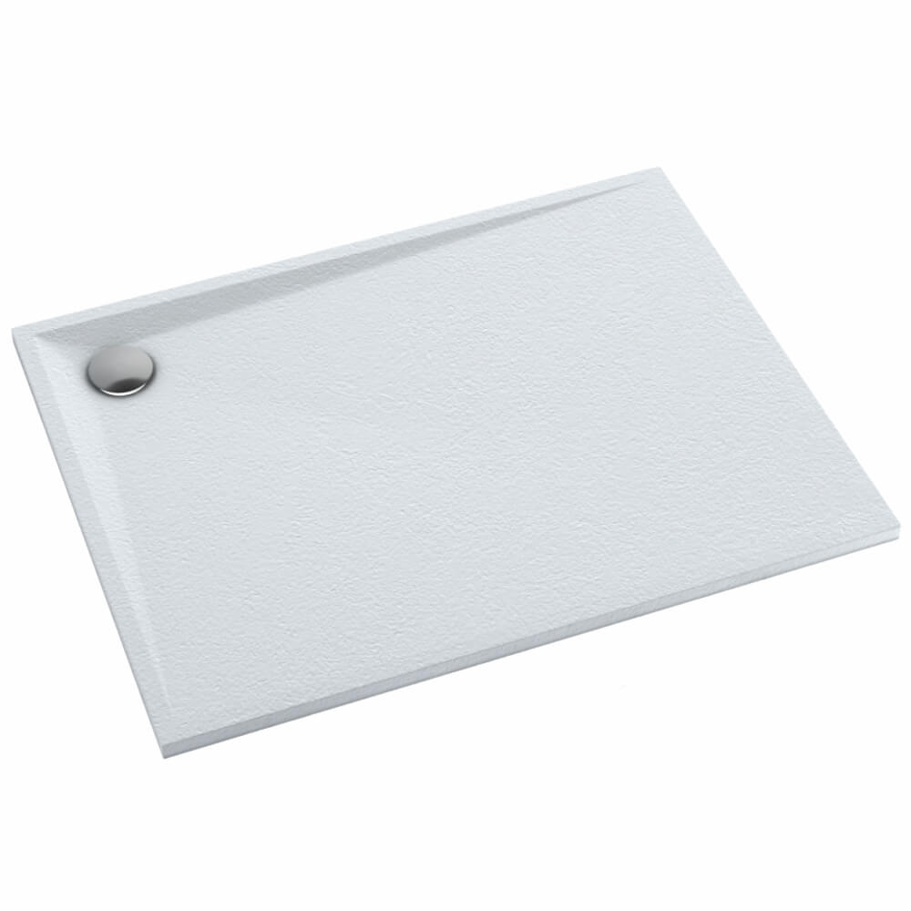 Schedline Libra Grooved White Stone cădiță de duș dreptunghiulară 90x70 cm alb 3SP.L1P-7090/B/GR