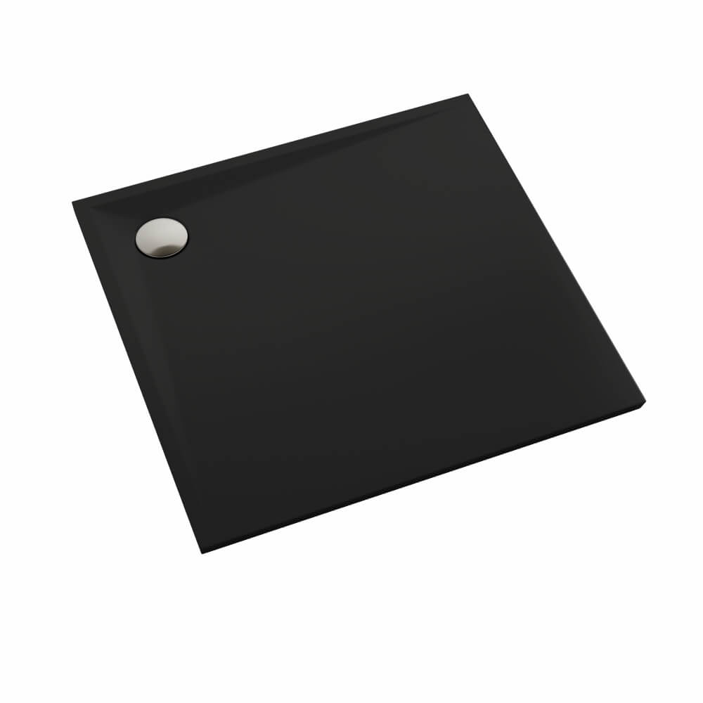 Schedline Libra Black Mat cădiță de duș pătrată 80x80 cm negru 3SP.L1K-8080/C/MG
