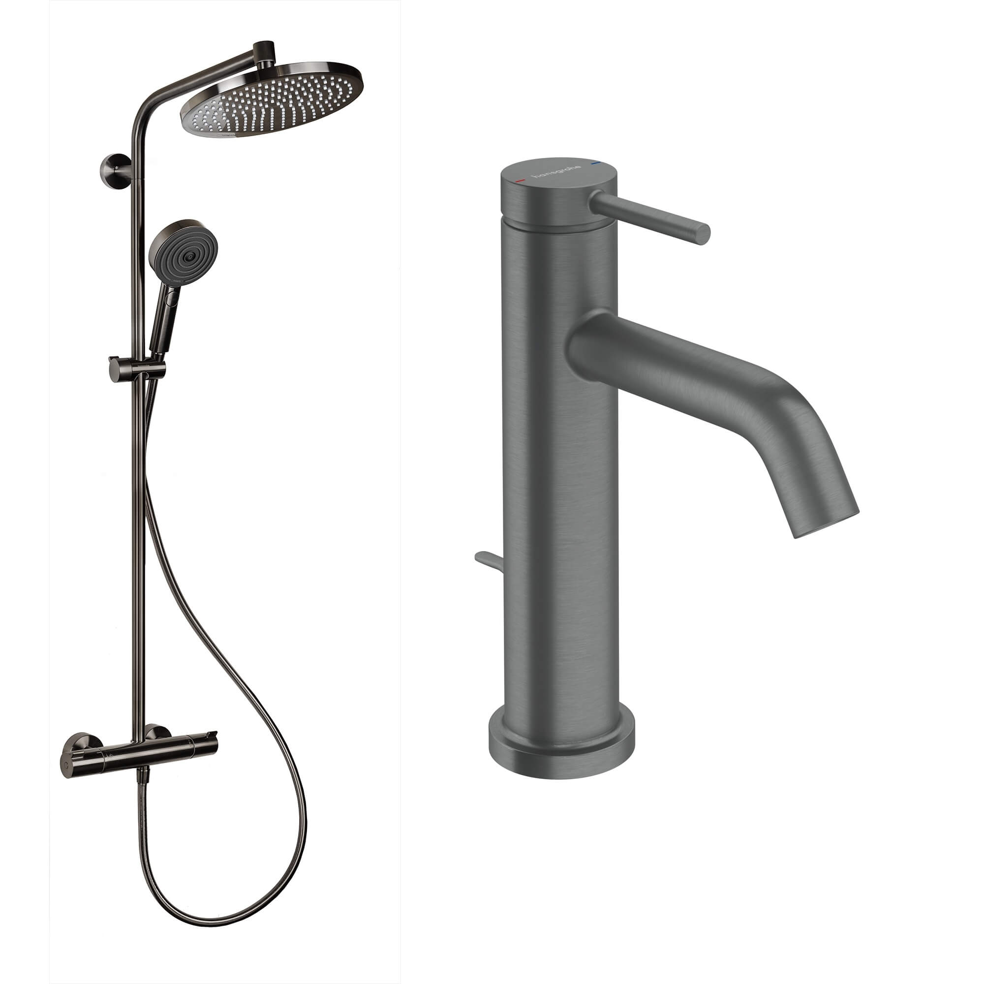 Hansgrohe Crometta set de baie perete cu termostat cu duș de ploaie || 88002387