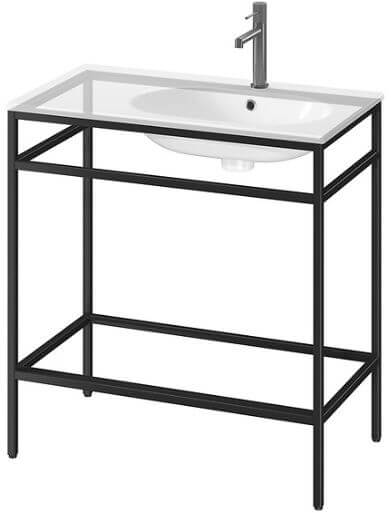 Cersanit Zen consolă 79.5x44.7x83 cm sub chiuveta pe picioare negru S1001-036
