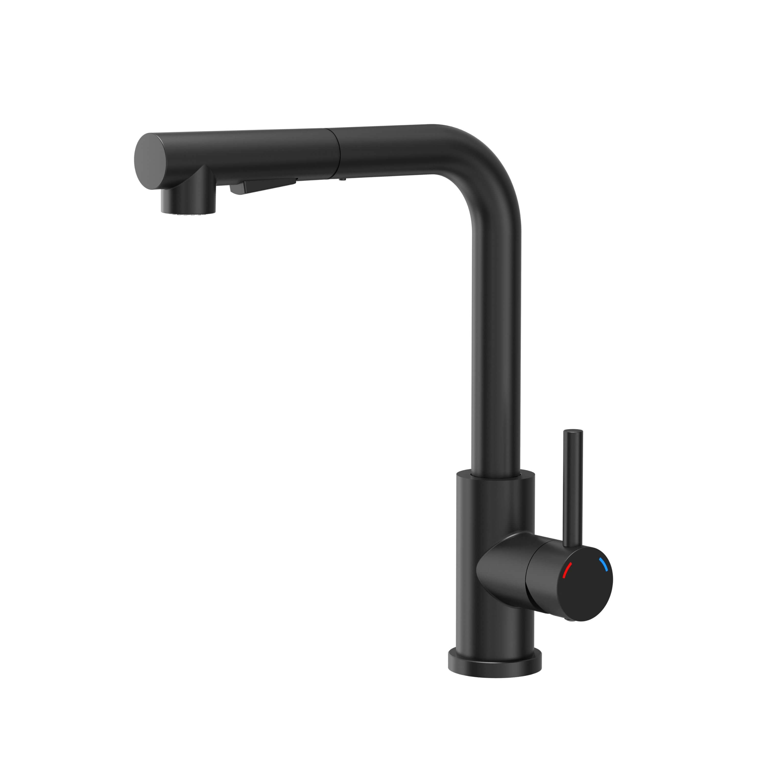 Quadron Nicki baterie bucătărie pe picior negru 3673503A_BLM