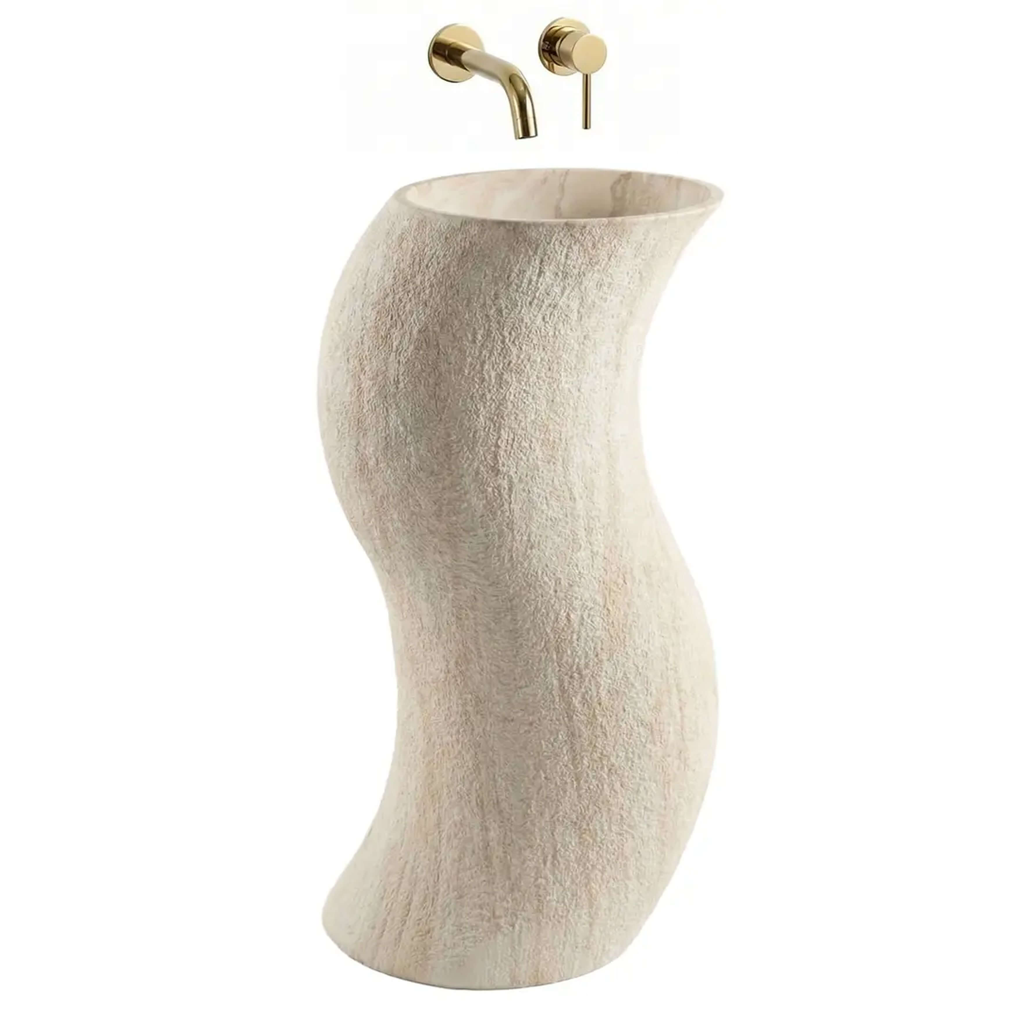 Rea Melody lavoar 49x39 cm rotund stativ maro/bej mat REA-U5940