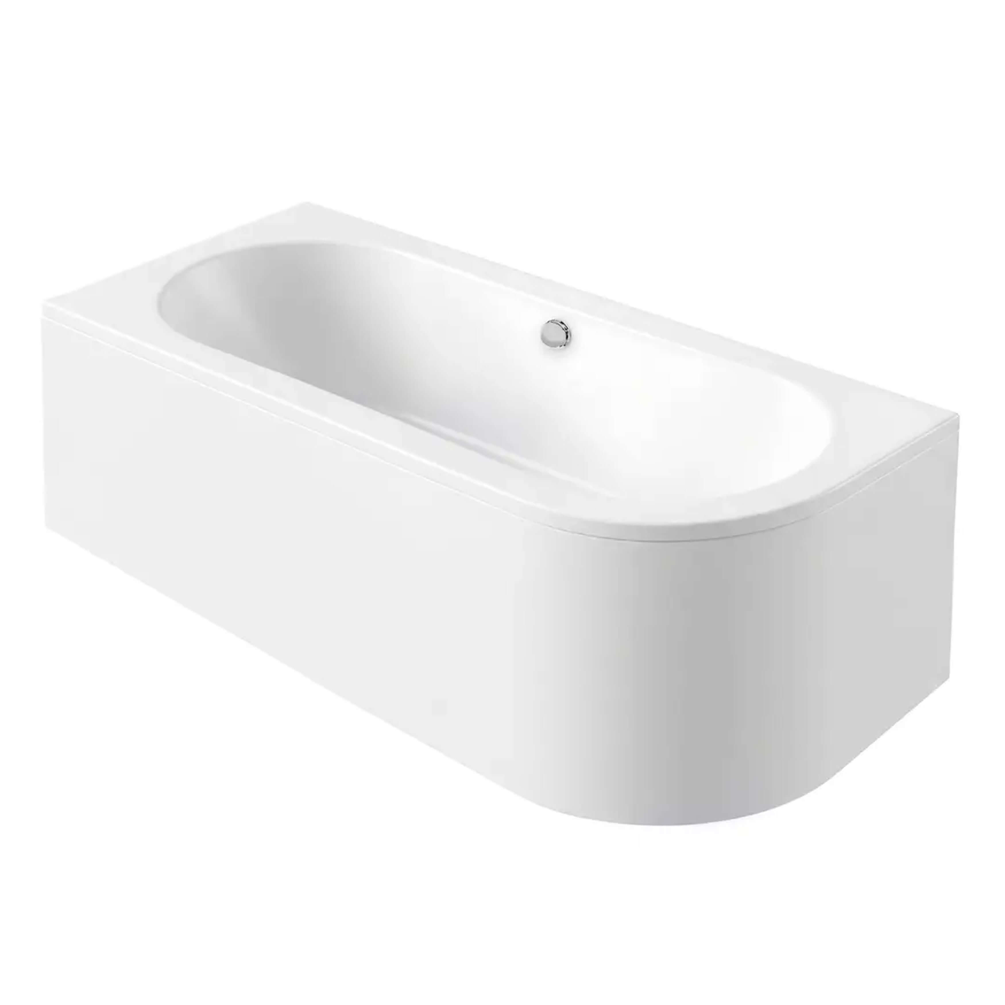 Rea Orion cadă de colț 159.5x75 cm partea stângă alb REA-W0094