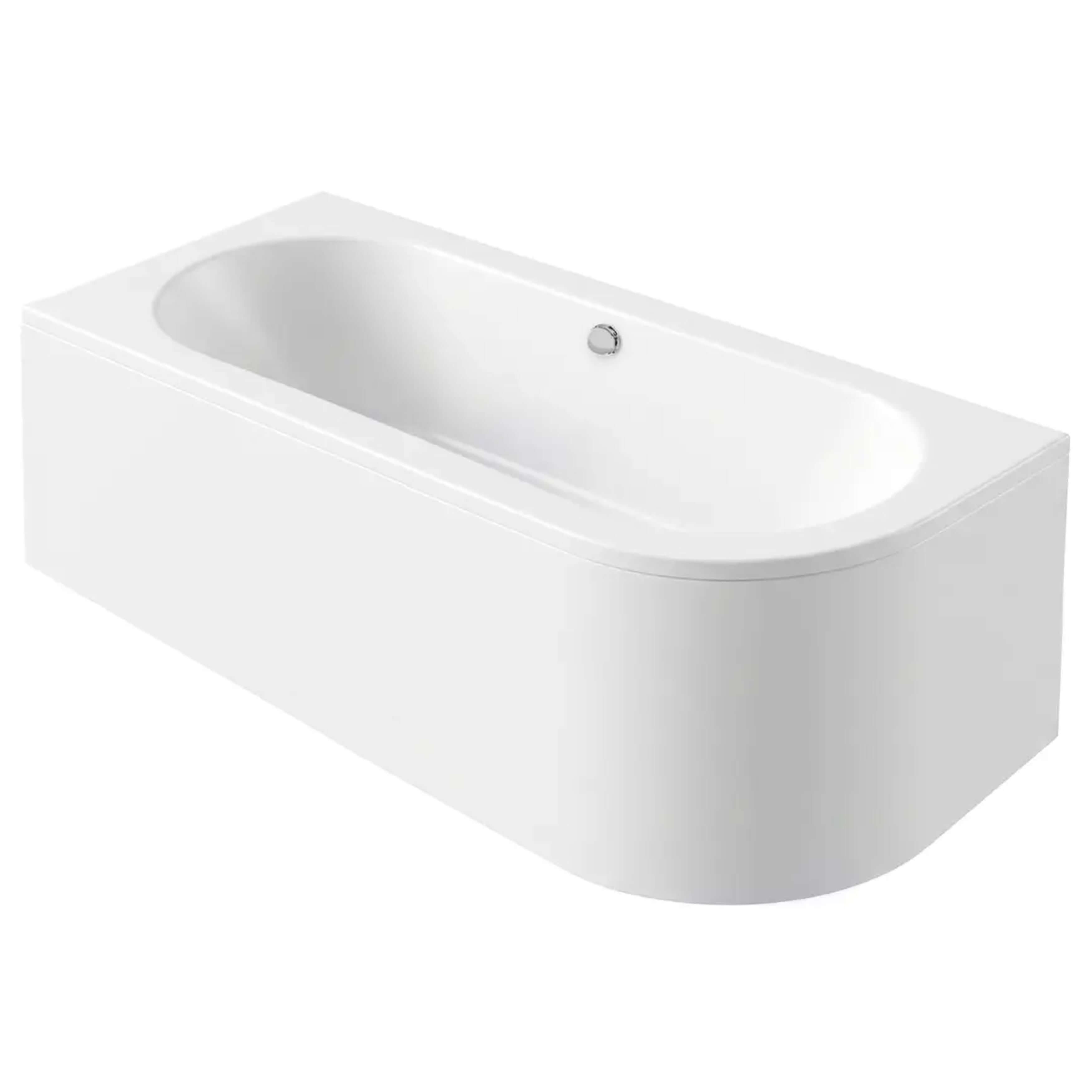Rea Orion cadă de colț 169.5x75 cm partea stângă alb REA-W0095