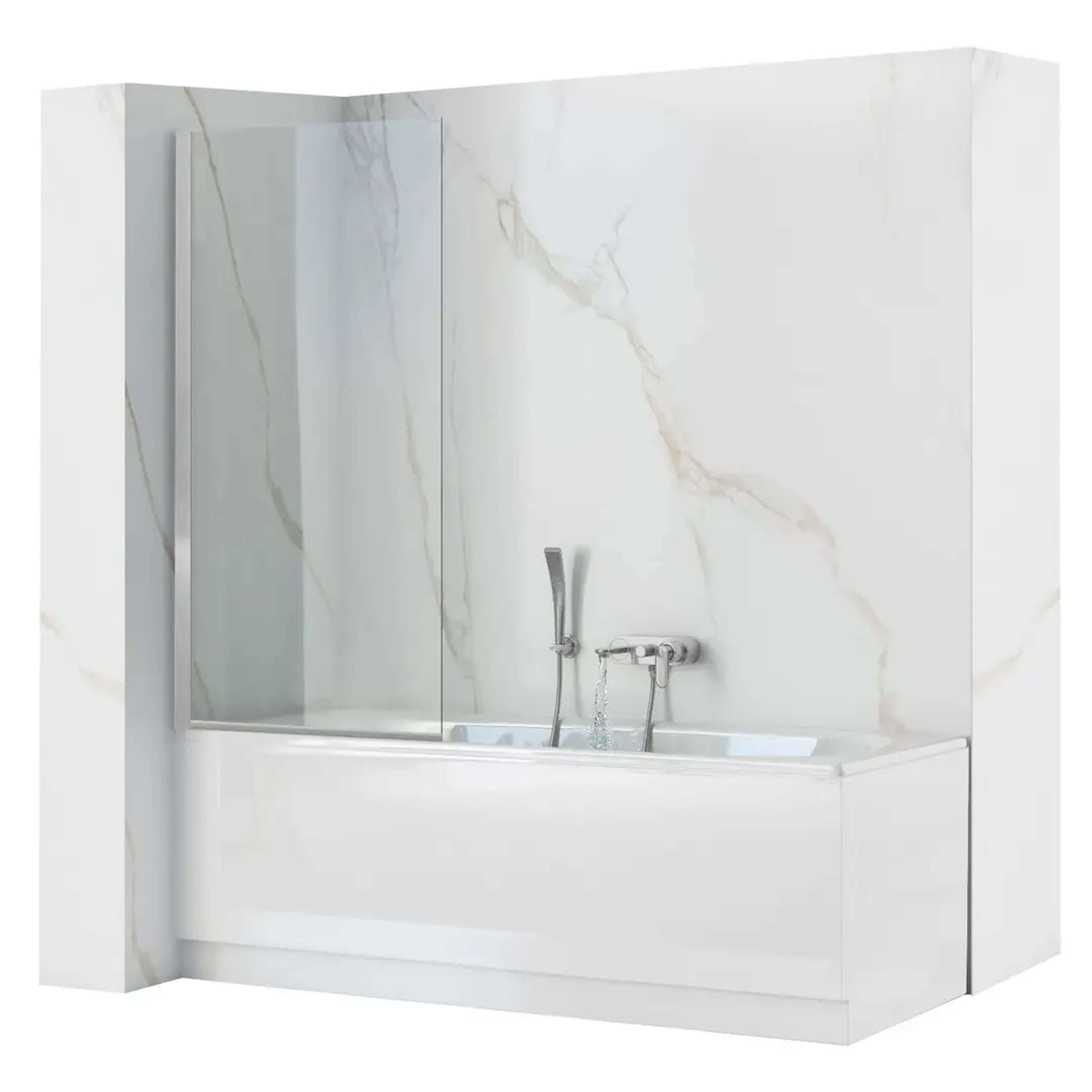 Rea Lagos paravan cadă 70 cm o piesă crom /sticlă transparentă REA-W7639