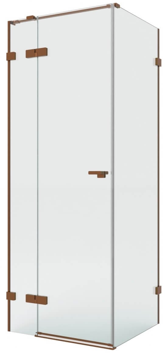 New Trendy Eventa Copper Brushed cabină de duș 110x90 cm dreptunghiular cupru periat/sticlă transparentă EXK-8028