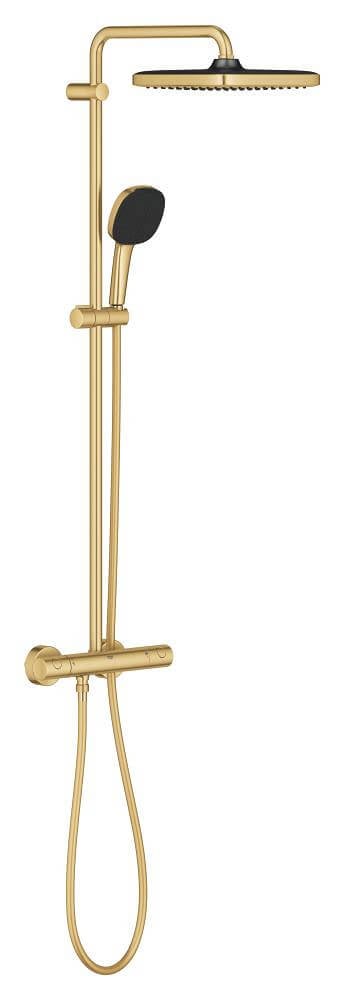 Grohe Vitalio Comfort set de duș perete cu termostat cu duș de ploaie Brushed Cool Sunrise 26696GN1