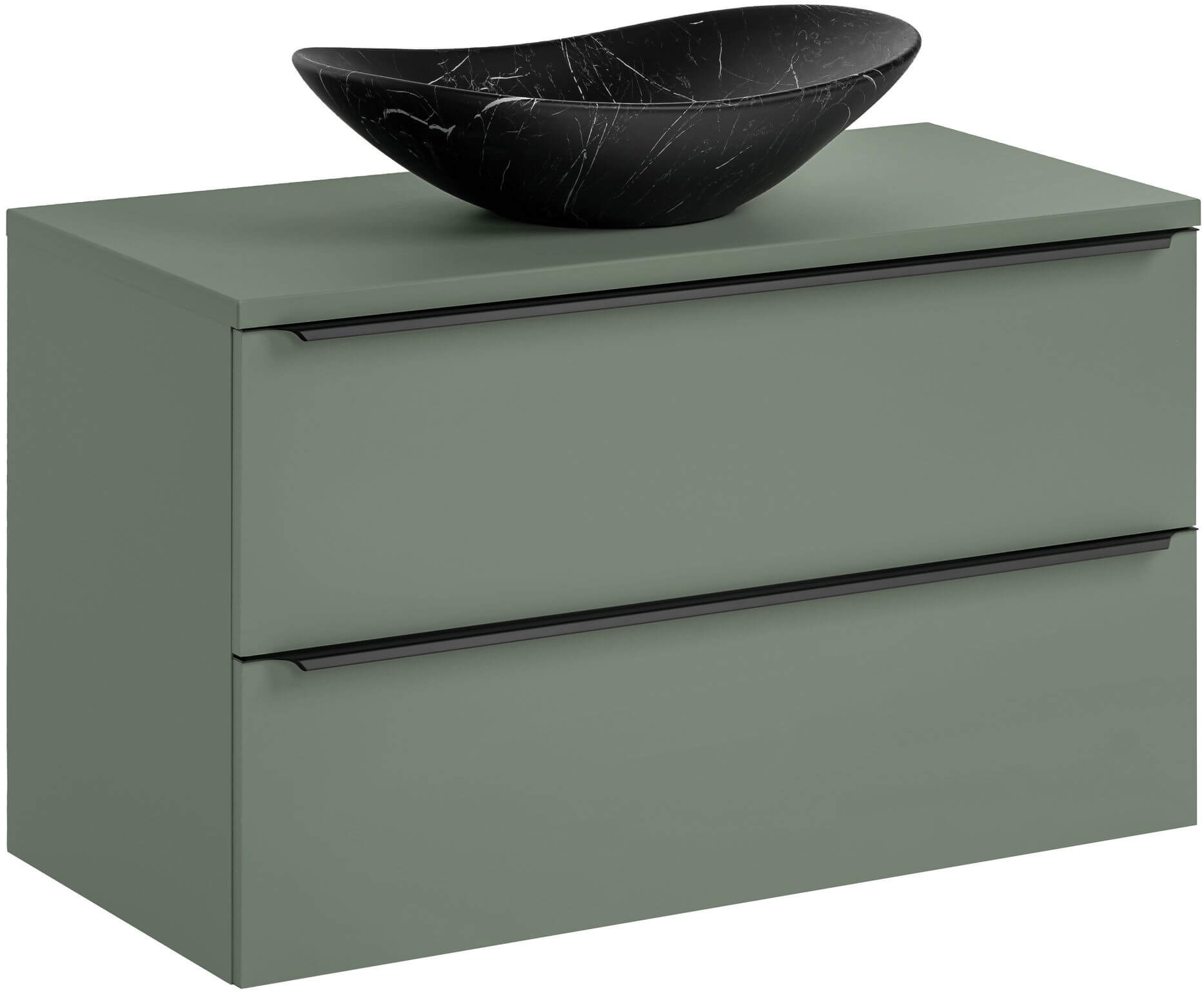 Set dulap Comad Sombra Green SOMBRA GREEN 82-100-46-2S, lavoar Comad Lena UN-LENA-MB2, GREEN 89-100-46 M