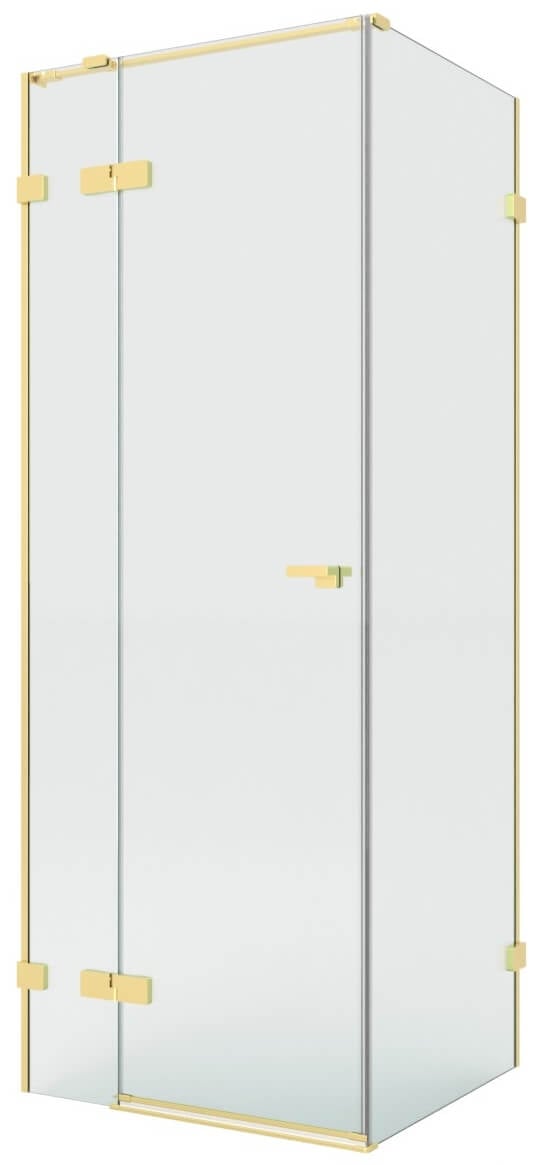 New Trendy Eventa Gold Brushed cabină de duș 120x110 cm dreptunghiular auriu periat/sticlă transparentă EXK-8264