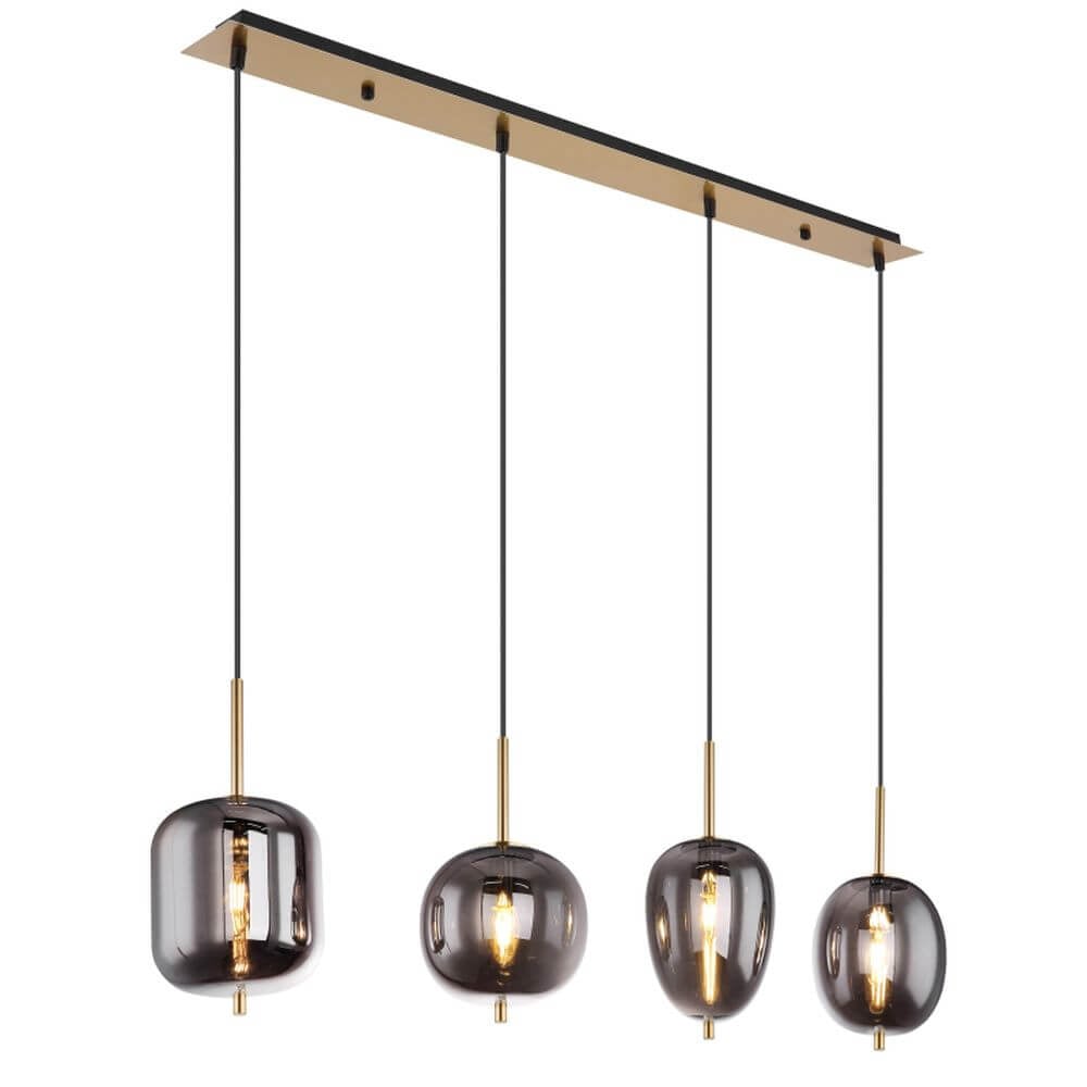 Globo Lighting Blacky I lampă suspendată 4x40 W alamă-fumuriu 15345-4MM