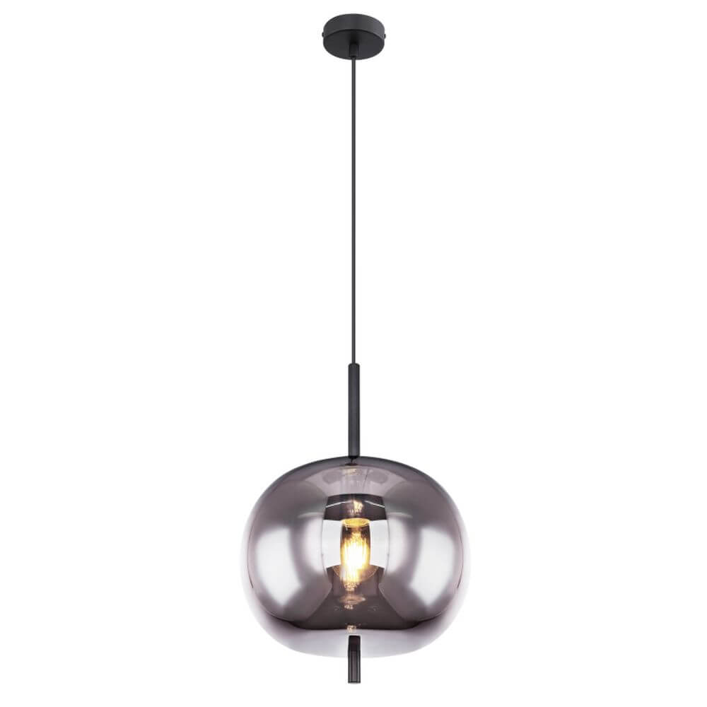 Globo Lighting Blacky lampă suspendată 1x60 W negru-fumuriu 15345H1