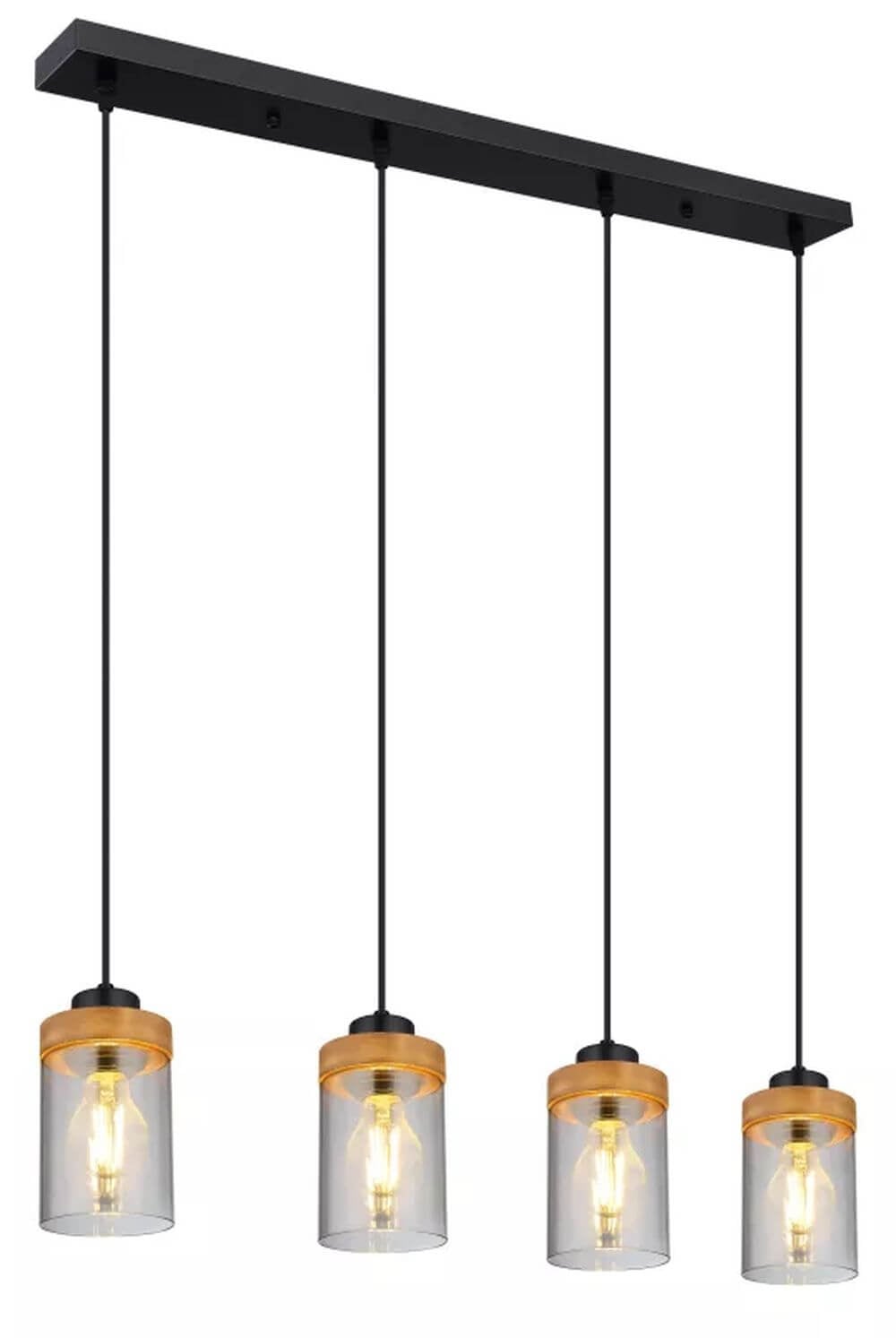 Globo Lighting Finca lampă suspendată 4x40 W negru-fumuriu 15557-4H