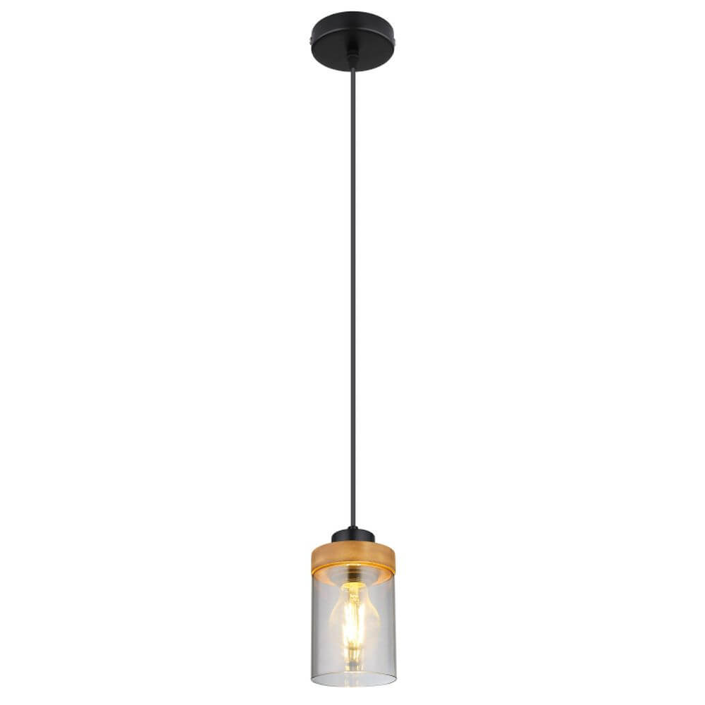 Globo Lighting Finca lampă suspendată 1x40 W negru-fumuriu 15557H
