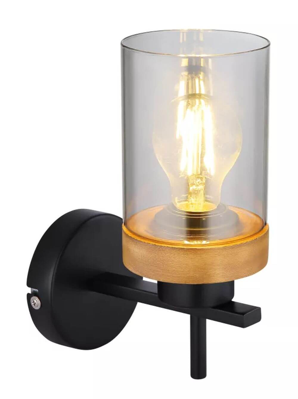Globo Lighting Finca lampă de perete 1x40 W negru-fumuriu 15557W