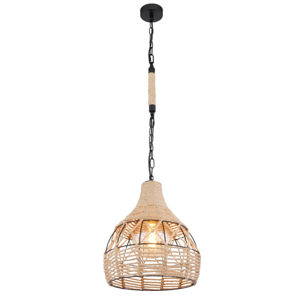 Globo Lighting Halia lampă suspendată 1x60 W negru-maro 15671H