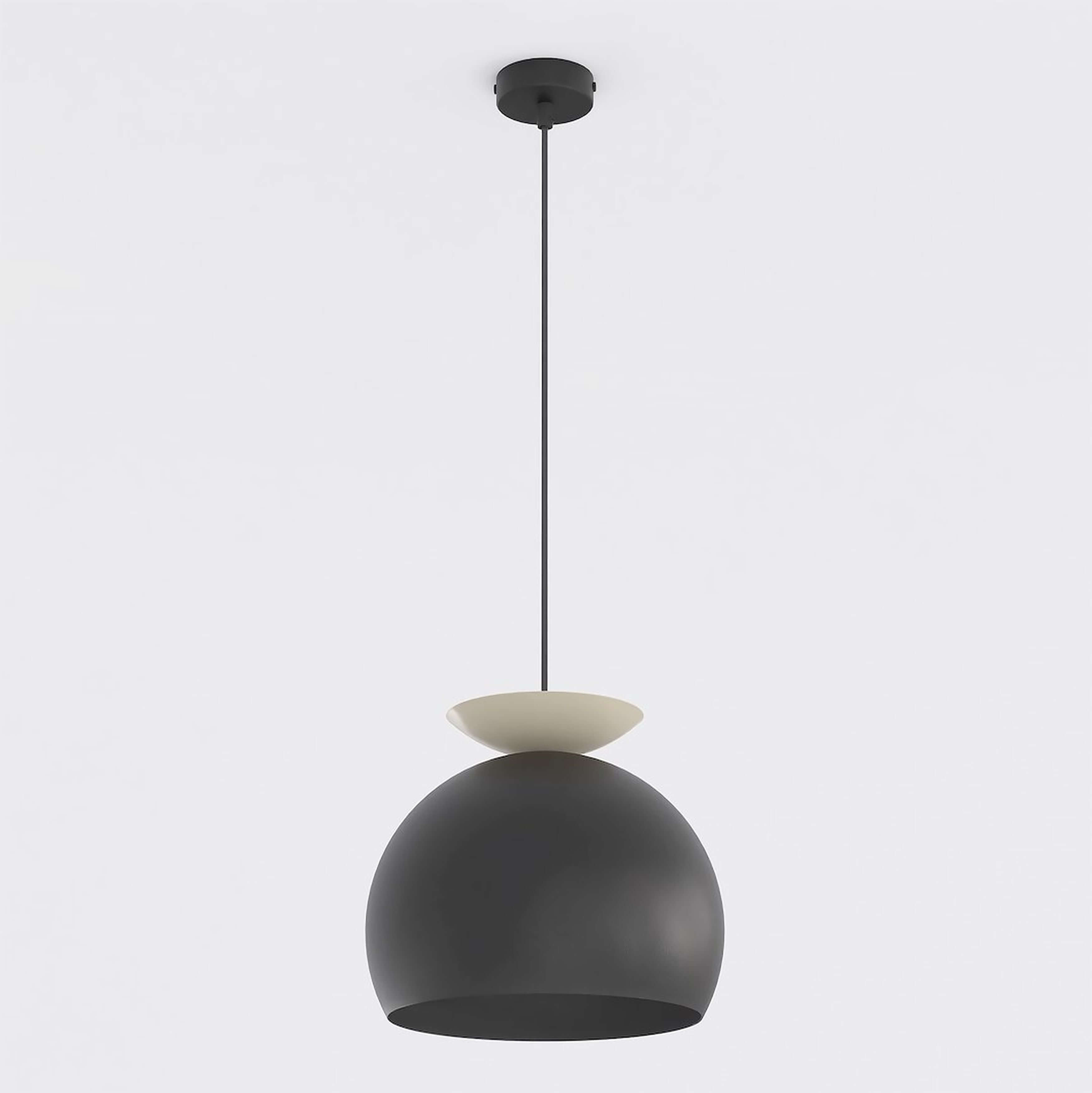Emibig Geo lampă suspendată 1x15 W negru-bej 1753/1