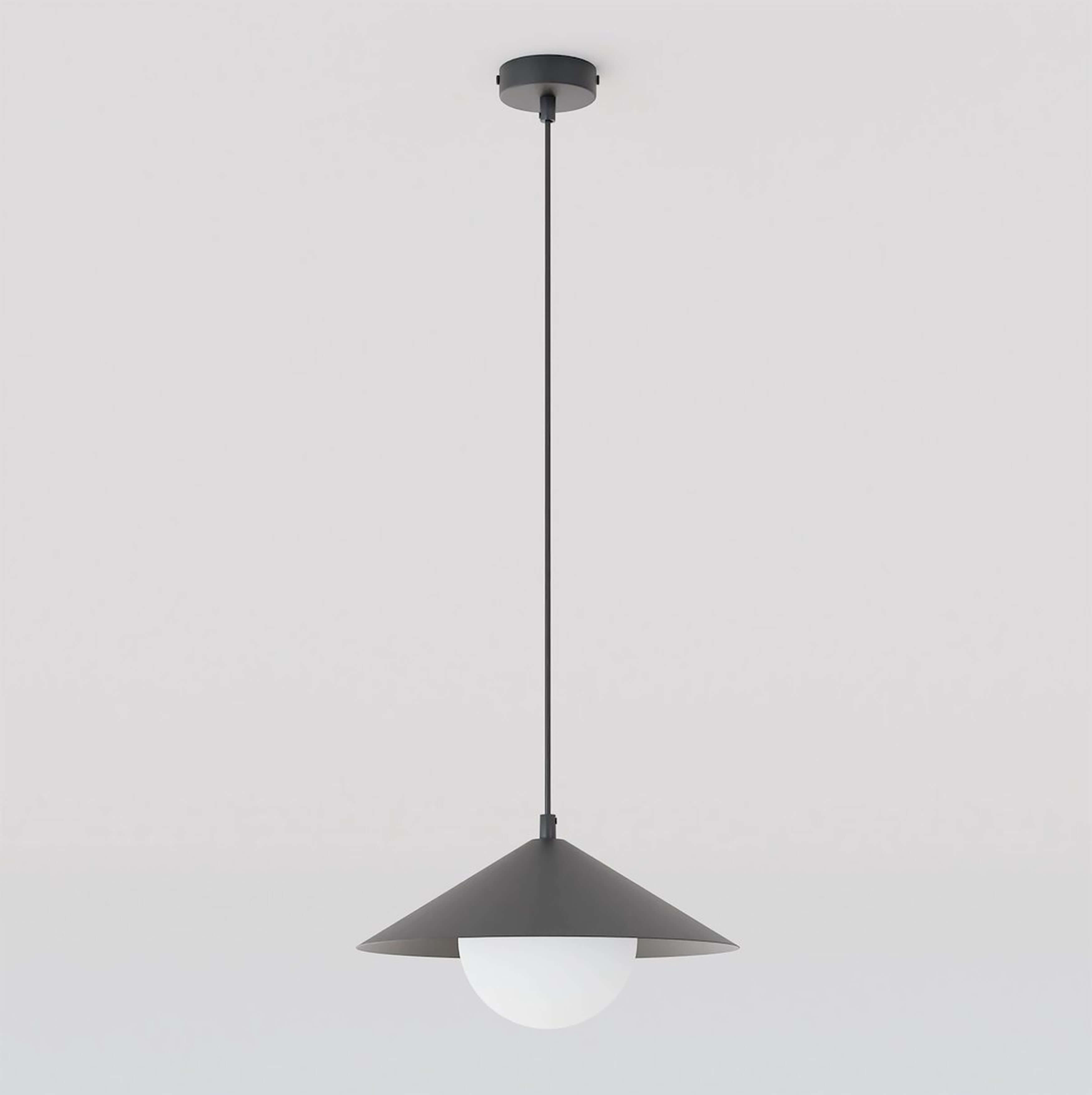 Emibig Mono lampă suspendată 1x10 W negru-opal 1722/1S