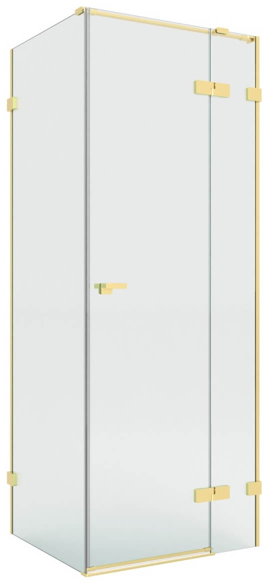 New Trendy Eventa Gold Brushed cabină de duș 110x100 cm dreptunghiular auriu periat/sticlă transparentă EXK-8287