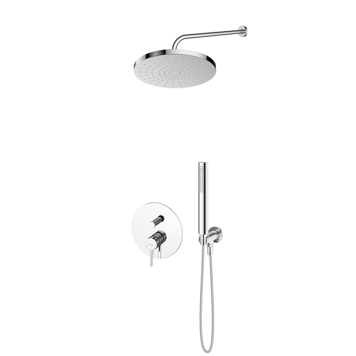 Set baterie cadă-duș Oltens Molle 34100100, cap de duș Oltens Pluva 37010100, 39400100, 37102100, 39304100, 37200100