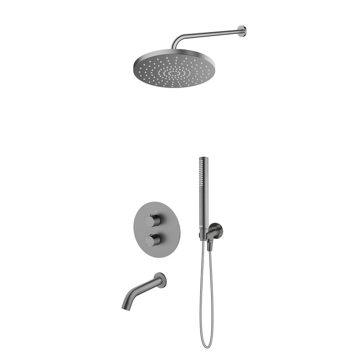 Set baterie cadă-duș Oltens Katla 34600400, cap de duș Oltens Pluva 37010400, 39100400, 39402400, 39304400, 37102400, 37200400