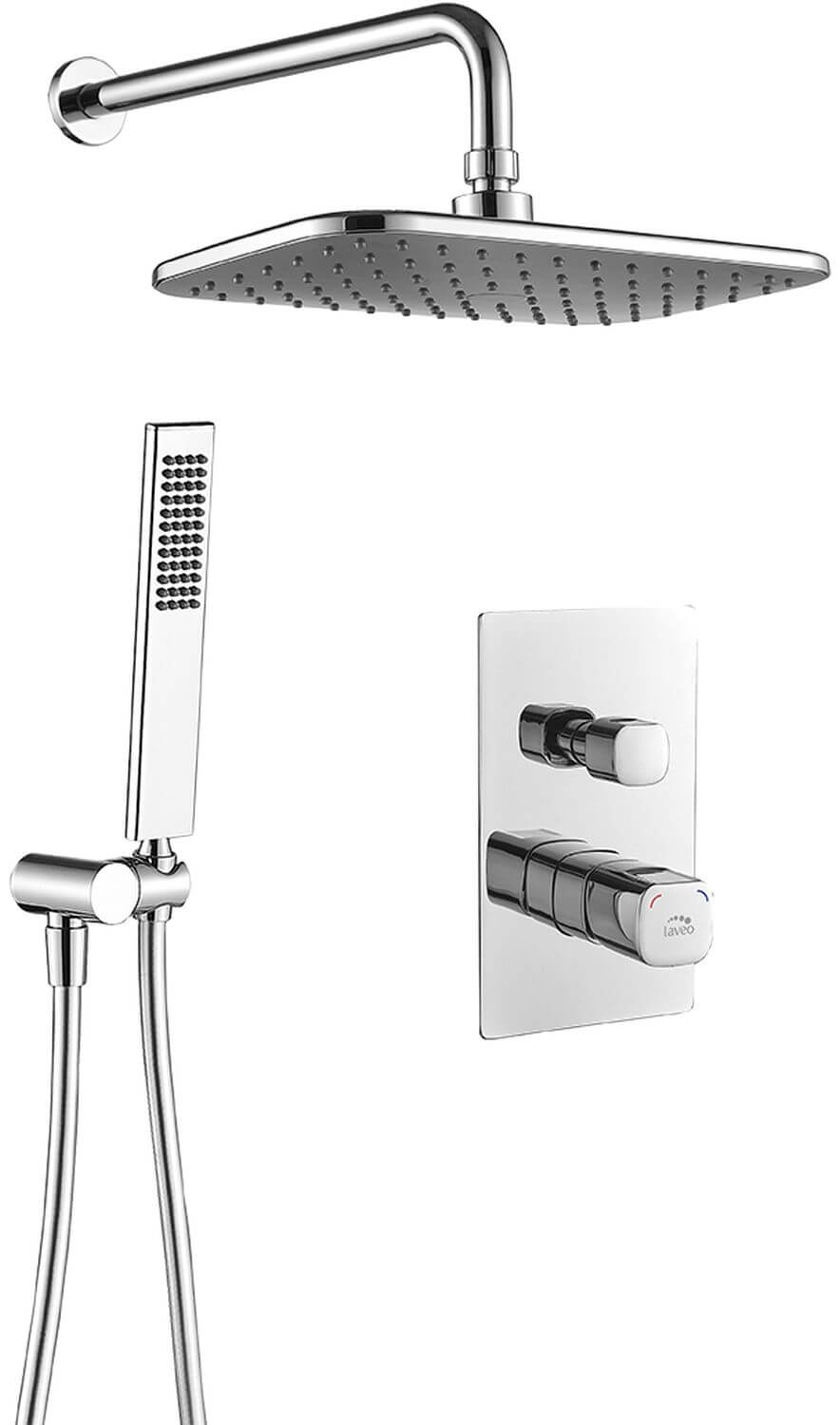 Laveo Tores set de duș ascuns cu duș de ploaie crom BVT_001P