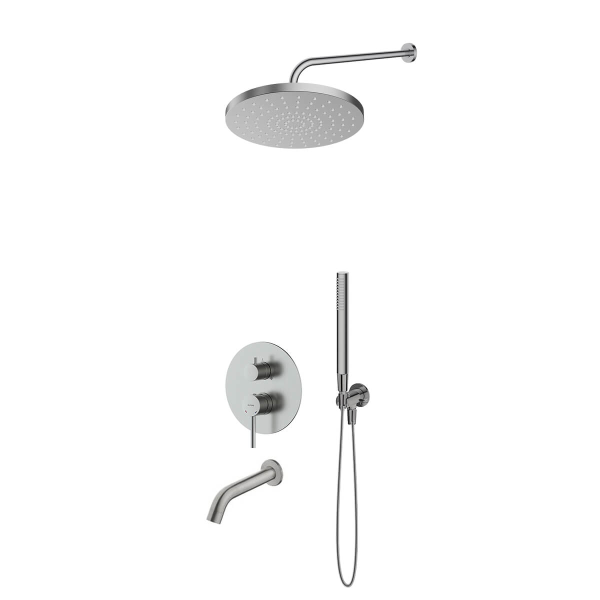 Set baterie cadă-duș Oltens Molle 34113910, cap de duș Oltens Pluva 37010910, 39100910, 39402910, 39304910, 37102910, 37200910