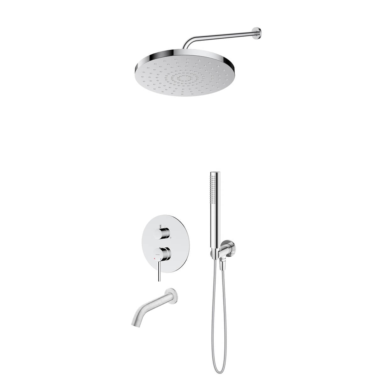 Set baterie cadă-duș Oltens Molle 34113100, cap de duș Oltens Alvo 37011100, 39100100, 39400100, 37102100, 39304100, 37200100