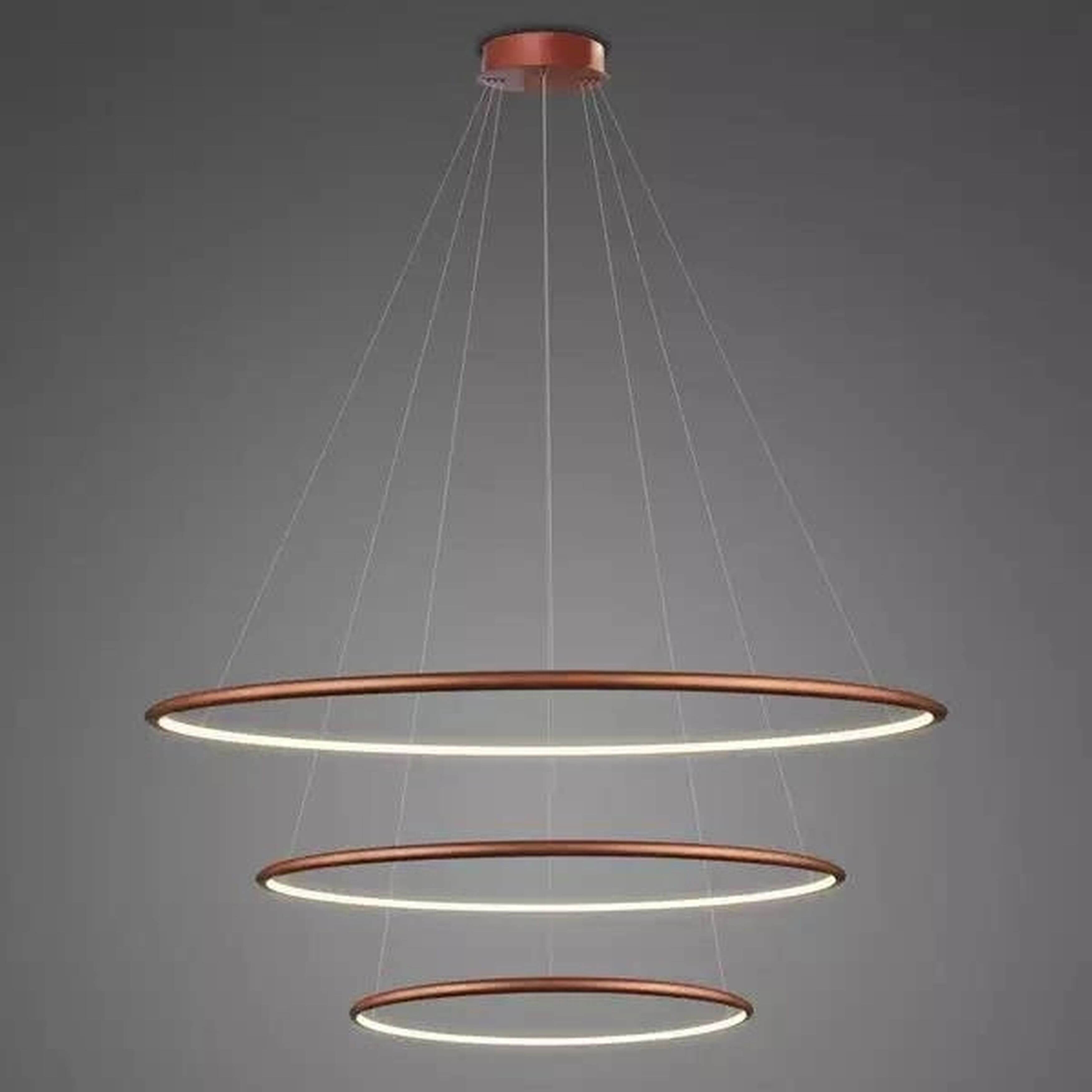 Altavola Design Ledowe Okręgi lampă suspendată 3x68 W cupru LA075/P_80_in_3k_copper_dimm