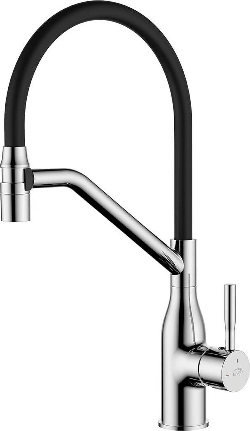 Laveo Colina baterie bucătărie pe picior crom-negru BCO_778D