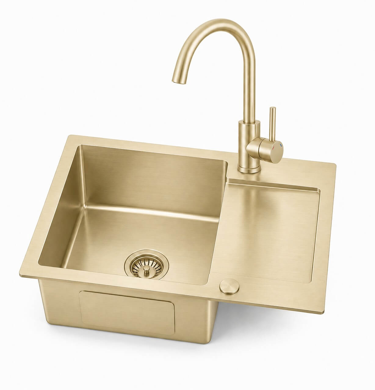 Ruvetti Look chiuvetă din oțel cu baterie 60x48 cm auriu LP_LOOK120-5200-PVDCH-F