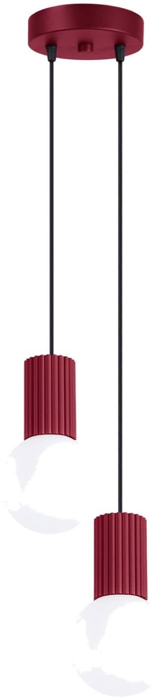 Sollux Lighting Halo lampă suspendată 2x8 W burgundia SL.1979