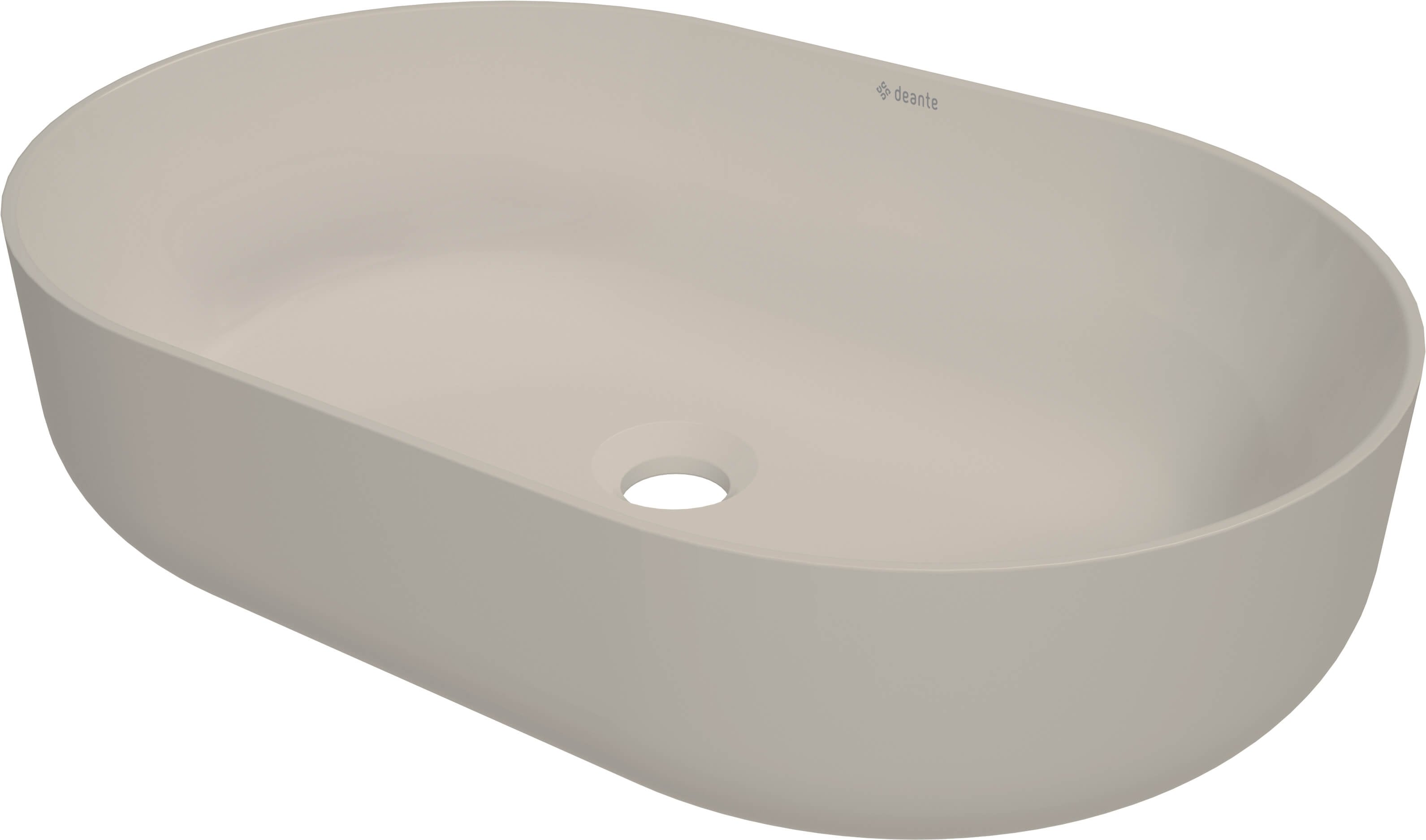 Deante Round lavoar 58x38 cm ovale de blat maro/bej mat CGR_5U6S
