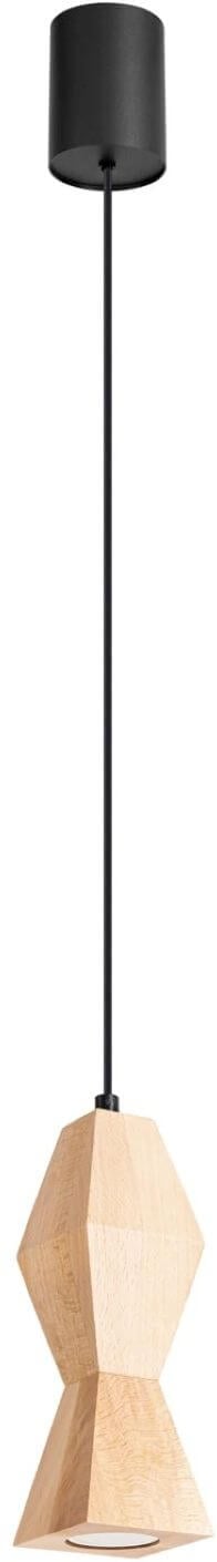 Sollux Lighting Kubbe lampă suspendată 1x10 W lemn SL.2030